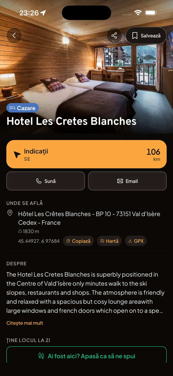 Motonest nest detail: Hotel Les Cretes Blanches