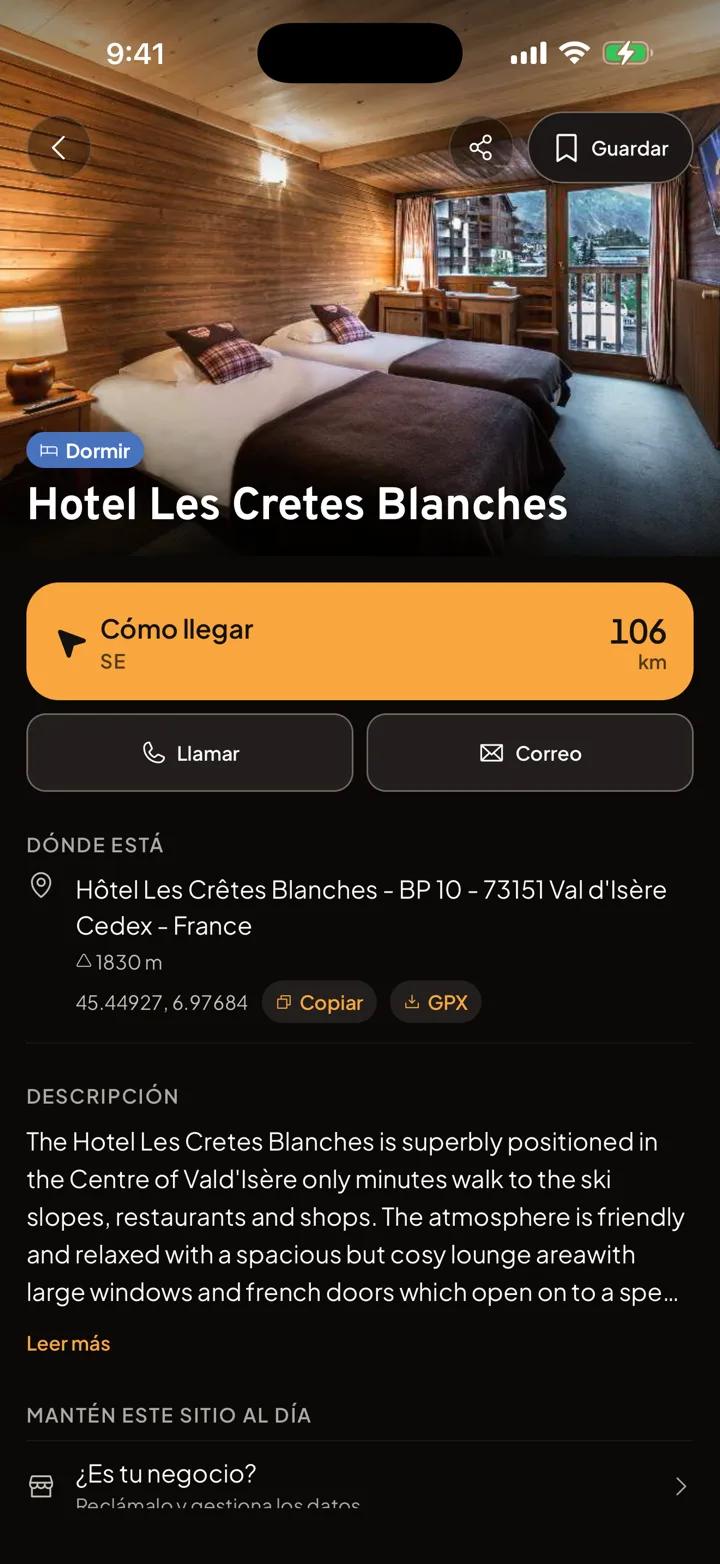 Motonest nest detail: Hotel Les Cretes Blanches