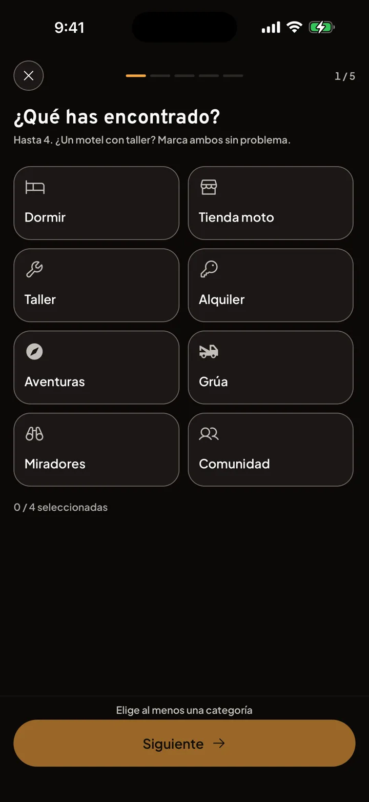 Suggesting a new place in the Motonest app
