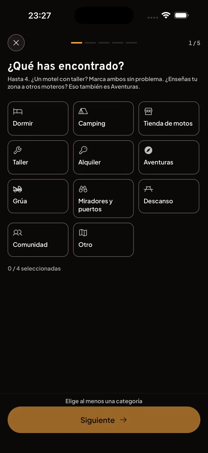 Suggesting a new place in the Motonest app
