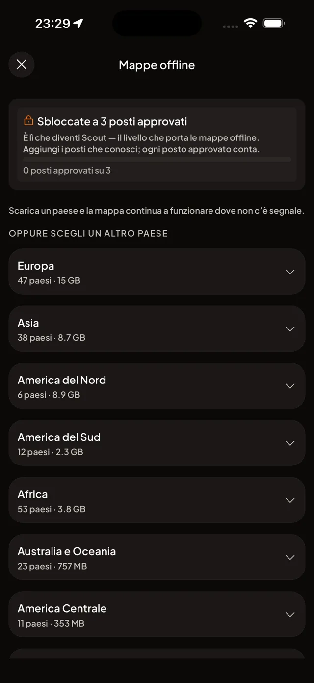 Mappe offline, sbloccate da quello che aggiungi.