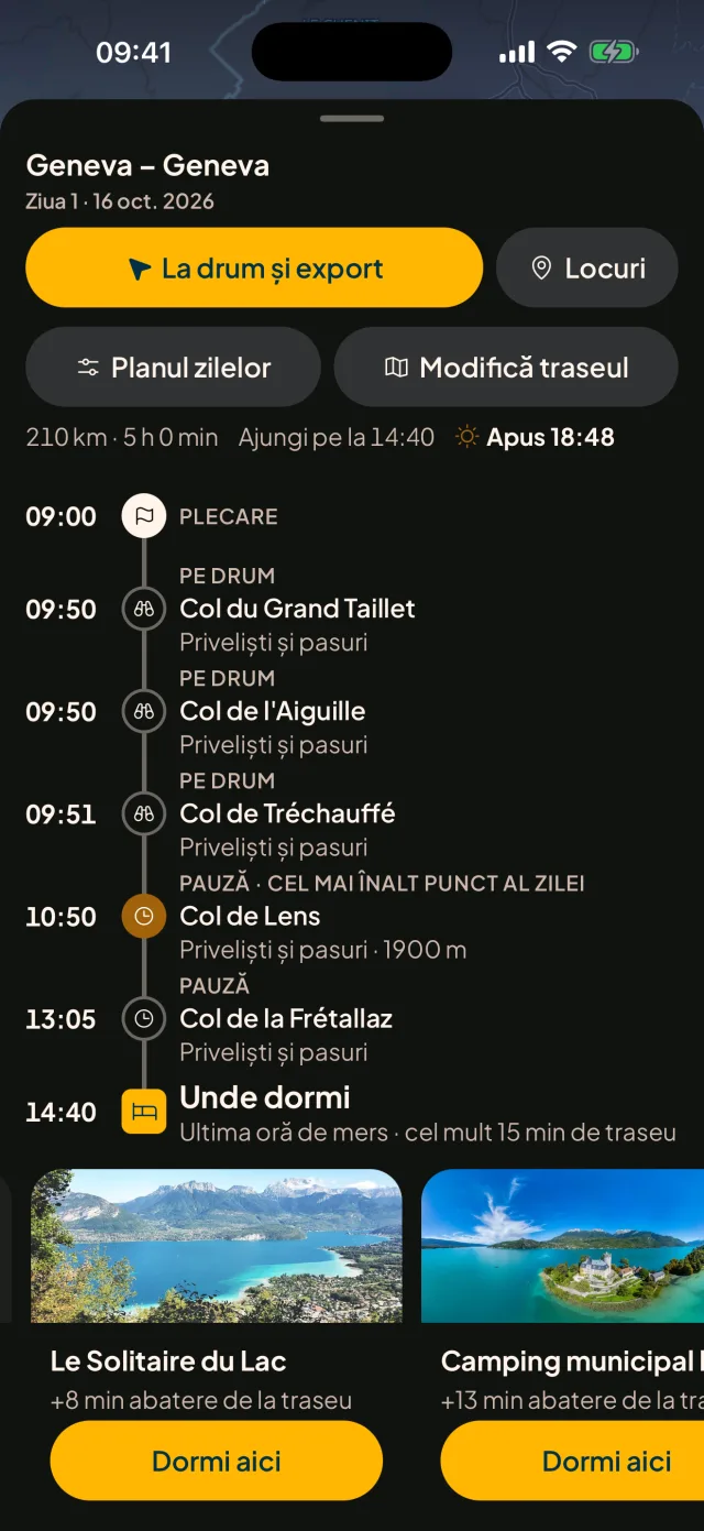 Planifică turul, nu doar traseul.