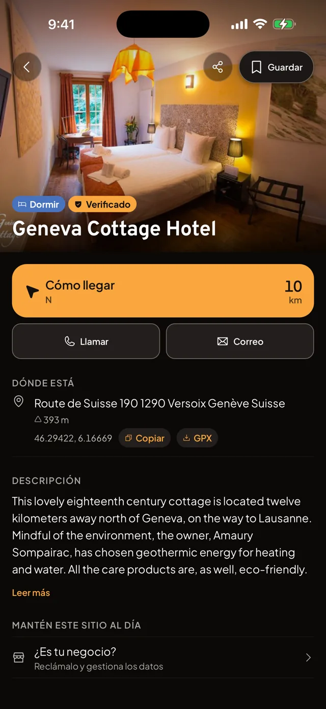 Motonest place detail screen