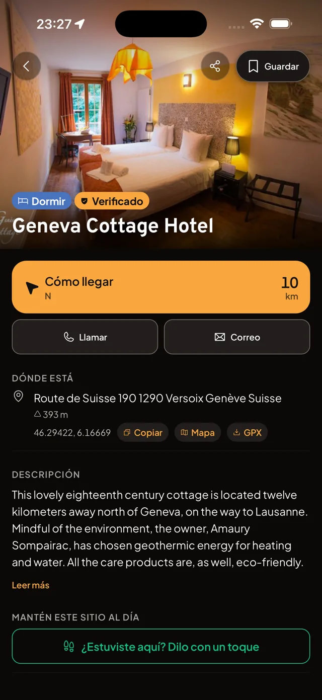 Motonest place detail screen