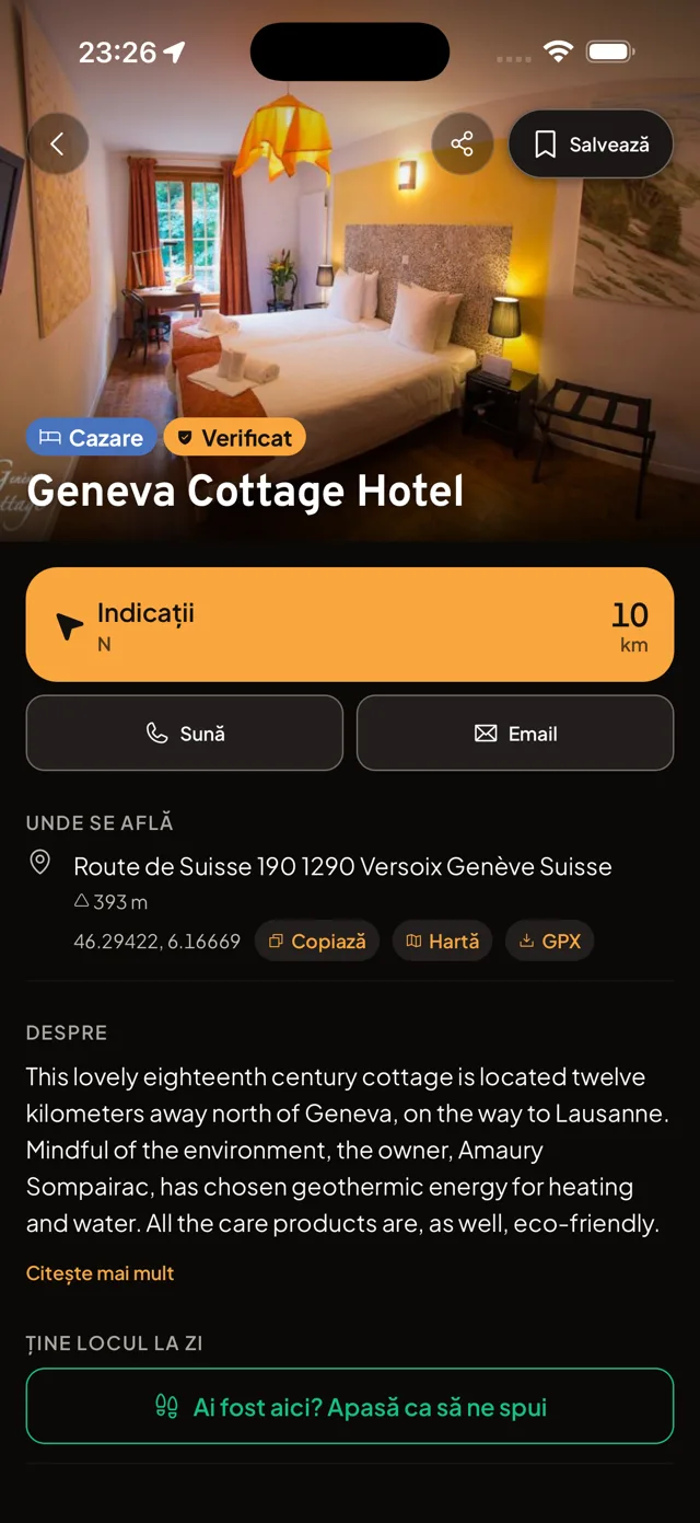 Motonest place detail screen