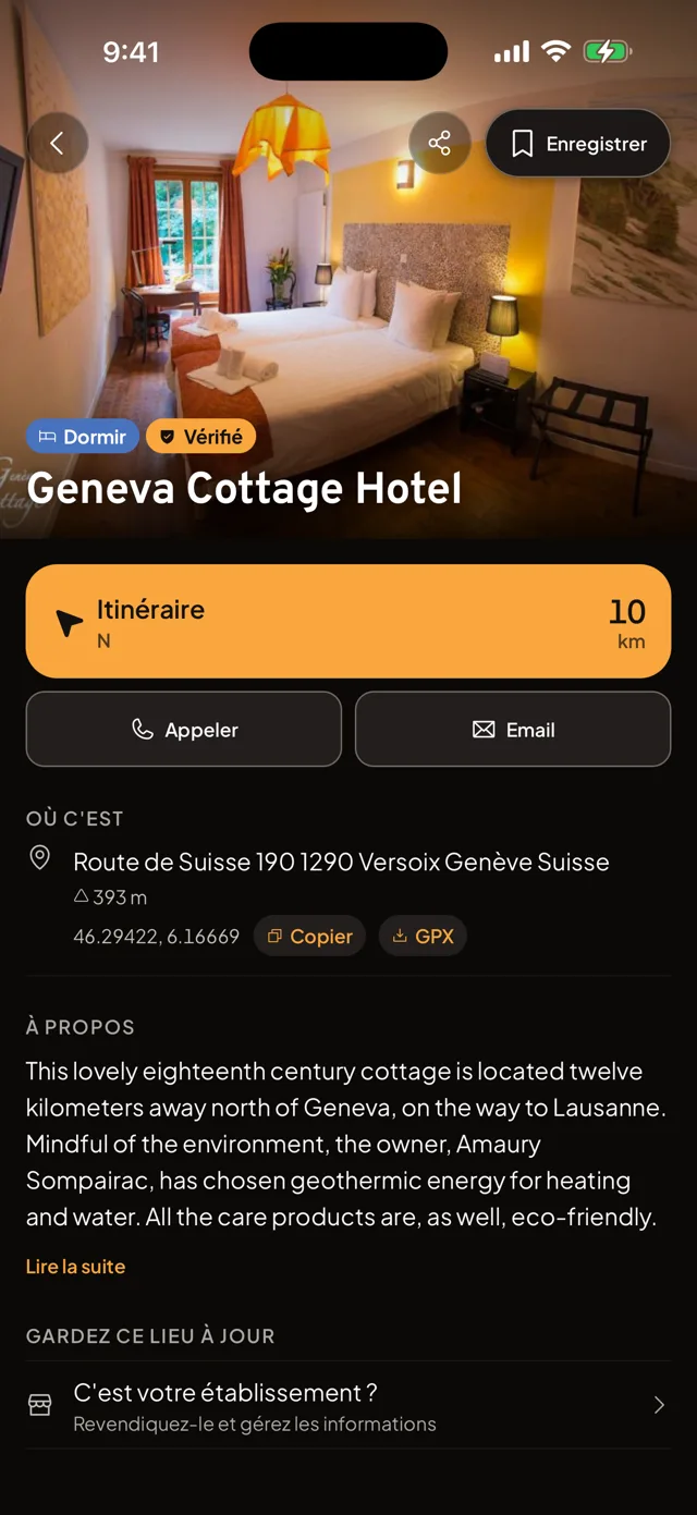Motonest place detail screen