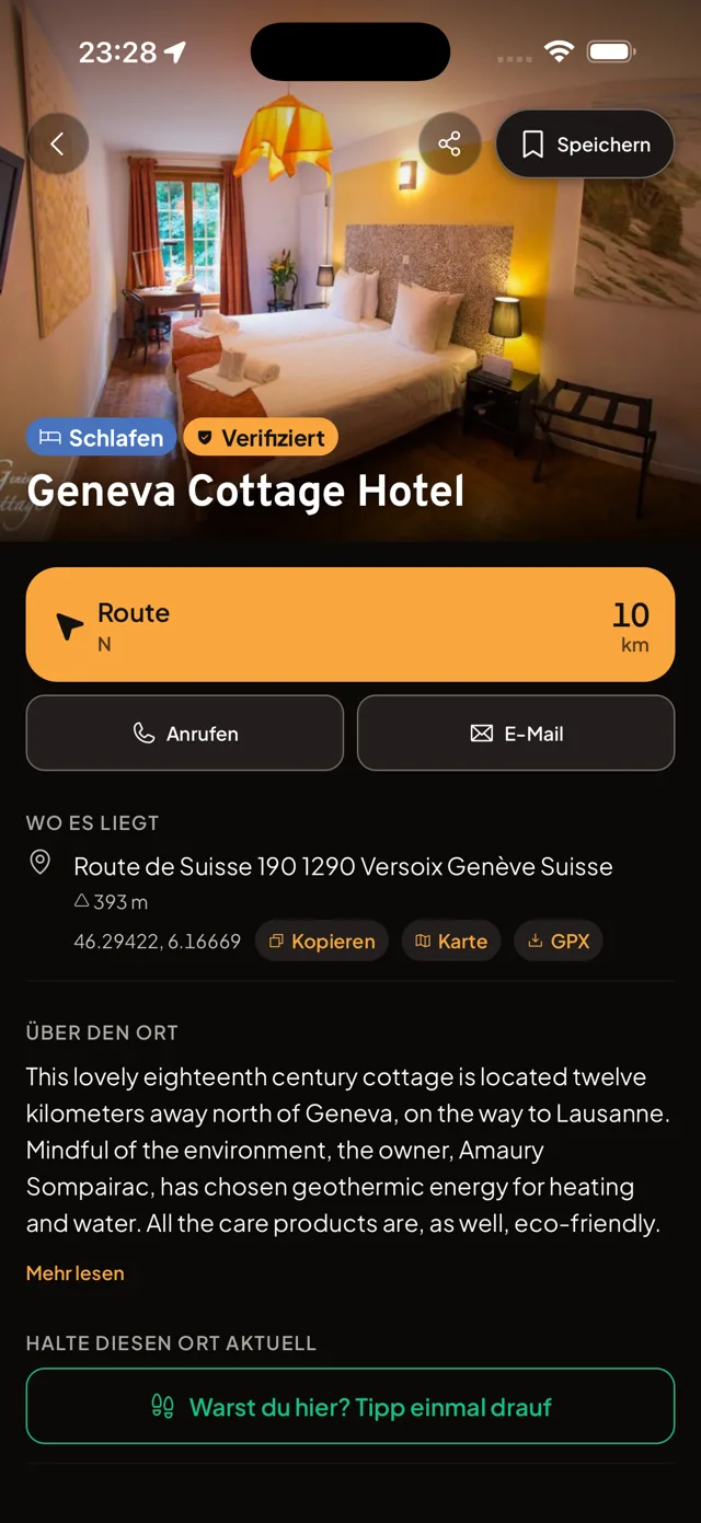 Motonest place detail screen